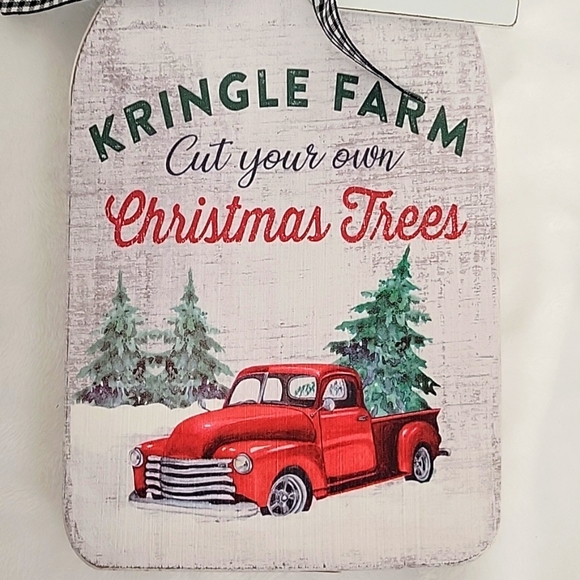 Quill to Paper by Sixtrees Wooden Canning Jar Kringle Farm Christmas Trees (NWT) - Picture 2 of 6